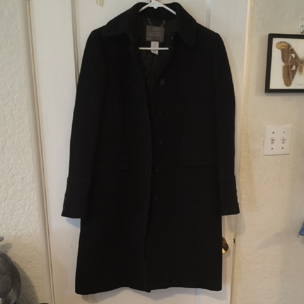 J. Crew | Elegant Black Trench Coat
